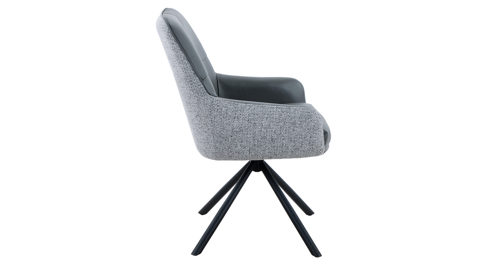 Polsterstuhl Hela aus Stoff in Anthrazit Polsterstuhl Faro S Anthrazit & Grau 52 - drehbar
