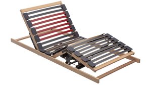 Lattenrost Interliving aus Holz in Holzfarben Interliving Lattenrost Serie 1952 mit drei Motoren dreifach motorisch mit Funk-Fernbedienung – Liegefläche ca. 120 x 200 cm