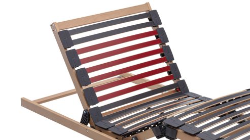 Lattenrost Interliving aus Holz in Holzfarben Interliving Lattenrost Serie 1952 - flacher Smartrahmen zweifach motorisch mit Handschalter – Liegefläche ca. 140 x 200 cm