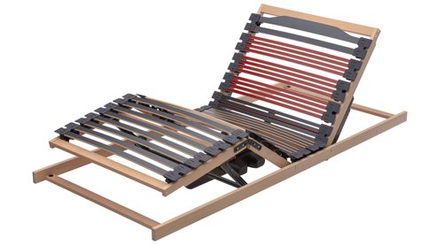 Lattenrost Interliving aus Holz in Holzfarben Interliving Lattenrost Serie 1953 mit zwei Motoren zweifach motorisch mit Handschalter – Liegefläche ca. 90 x 190 cm