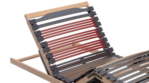 Lattenrost Interliving aus Holz in Holzfarben Interliving Lattenrost Serie 1953 mit zwei Motoren zweifach motorisch mit Handschalter – Liegefläche ca. 90 x 190 cm