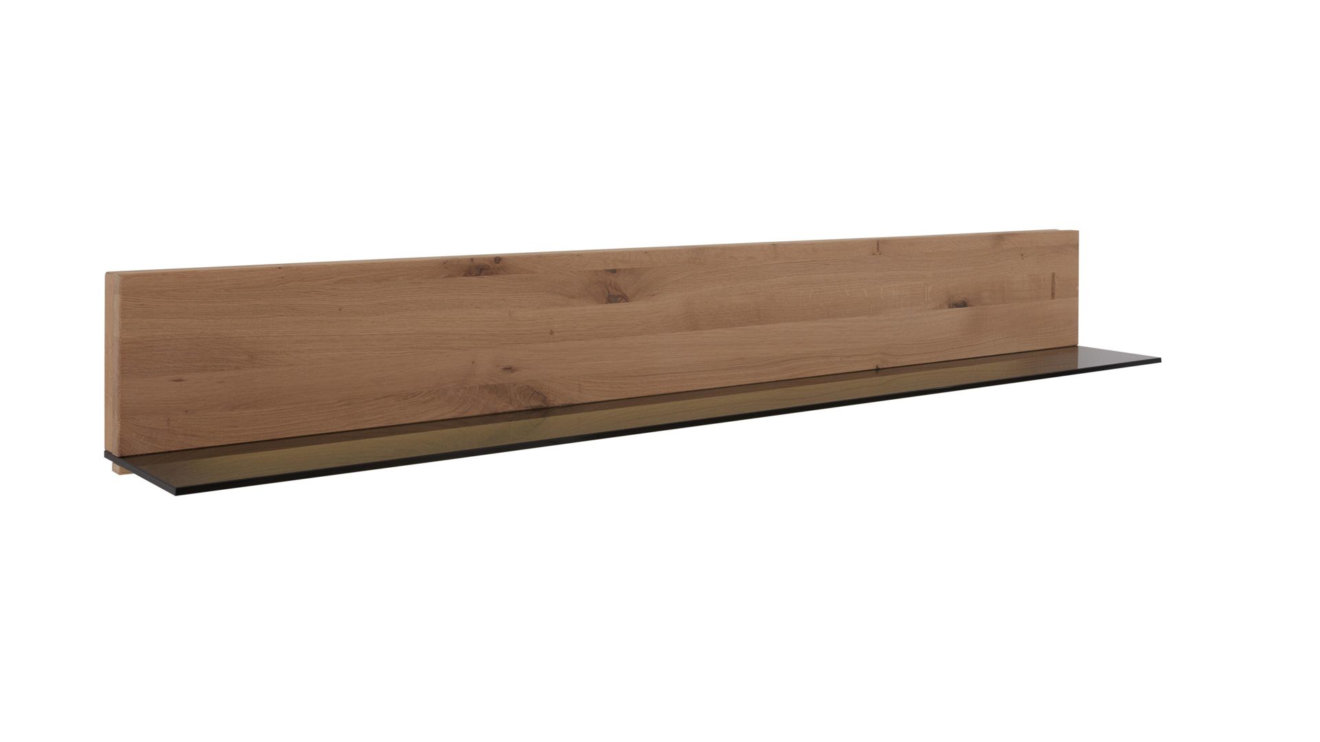 Wandregal Decker aus Holz in Holzfarben Wandregal biancofarbene Wildeiche – Länge ca. 122 cm