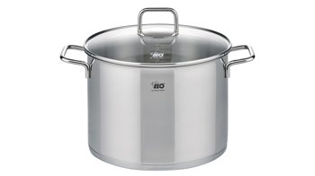 Gemüsetopf Elo® aus Metall in Metallfarben ELO® Gemüsetopf Citrin Edelstahl & Klarglas – Durchmesser ca. 26 cm