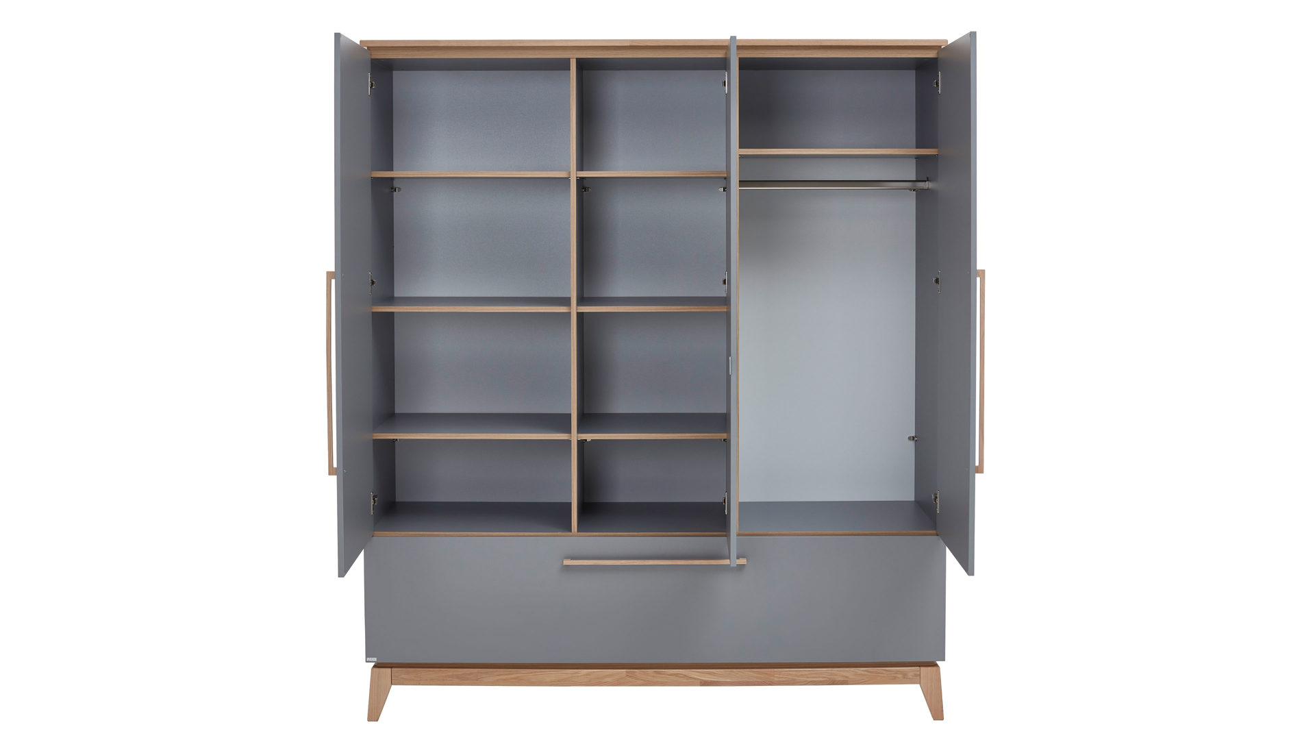 Kleiderschrank Paidi aus Holz in Grau PAIDI Kleiderschrank Sten Eiche & Schiefergrau – drei Türen, eine Schublade, Breite ca. 171 cm