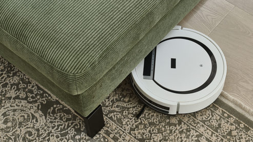 Ecksofa SOFAkultur aus Stoff in Grün SOFAkultur Programm SK 239 - Ecksofa mit Federkern olivgrüner Feincord & schwarze Metallfüße 192 - Stellfläche ca. 292 x 185 cm