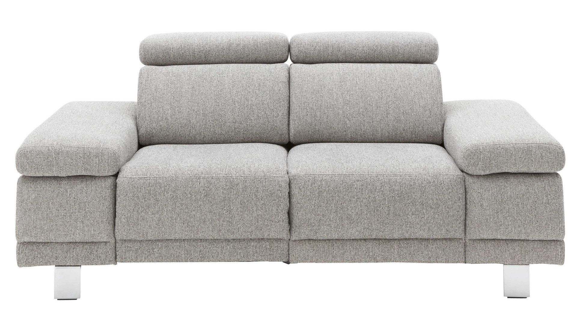 Zweisitzer Interliving aus Stoff in Grau Interliving Sofa Serie 4252 – Zweisitzer stahlfarbener Bezug Sneak 149 & Metallfüße – Länge ca. 190 cm