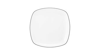 Teeservice Seltmann weiden aus Porzellan in Weiß Seltmann Teeservice Lido mit eckigen Tellern weißes Porzellan - 18-teilig, kleine Tassen