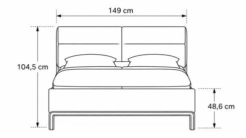Bettgestell Interliving aus Holz in Anthrazit Interliving Schlafzimmer Serie 1023 – Bettgestell Winkelfuß, Liegefläche ca. 140 x 200 cm - Balkeneiche & Anthrazit