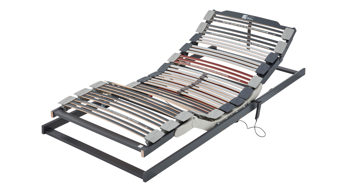 Lattenrost Interliving aus Holz in Grau Interliving Lattenrost Serie 1943 mit Funksteuerung kabellose Rücken- & Fußteilverstellung – Liegefläche ca. 100 x 190 cm