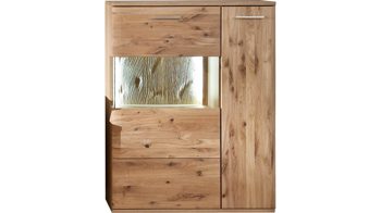 Highboard Mca direkt aus Holz in Holzfarben Wohnprogramm Santori - Highboard Eiche & Asteiche – zwei Türen, rechts