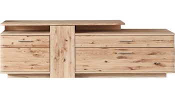 Lowboard Mca direkt aus Holz in Holzfarben Wohnprogramm Santori - Medien-Lowboard Eiche & Asteiche – drei Türen, zwei Fächer- Breite ca. 210 cm