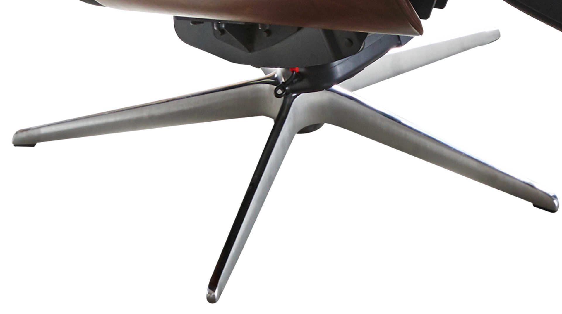 Relaxsessel Hjort knudsen aus Leder in Schwarz Relaxsessel Medium - Polstermöbel schwarzes Leder Soleda Split 441 & Sternfuß