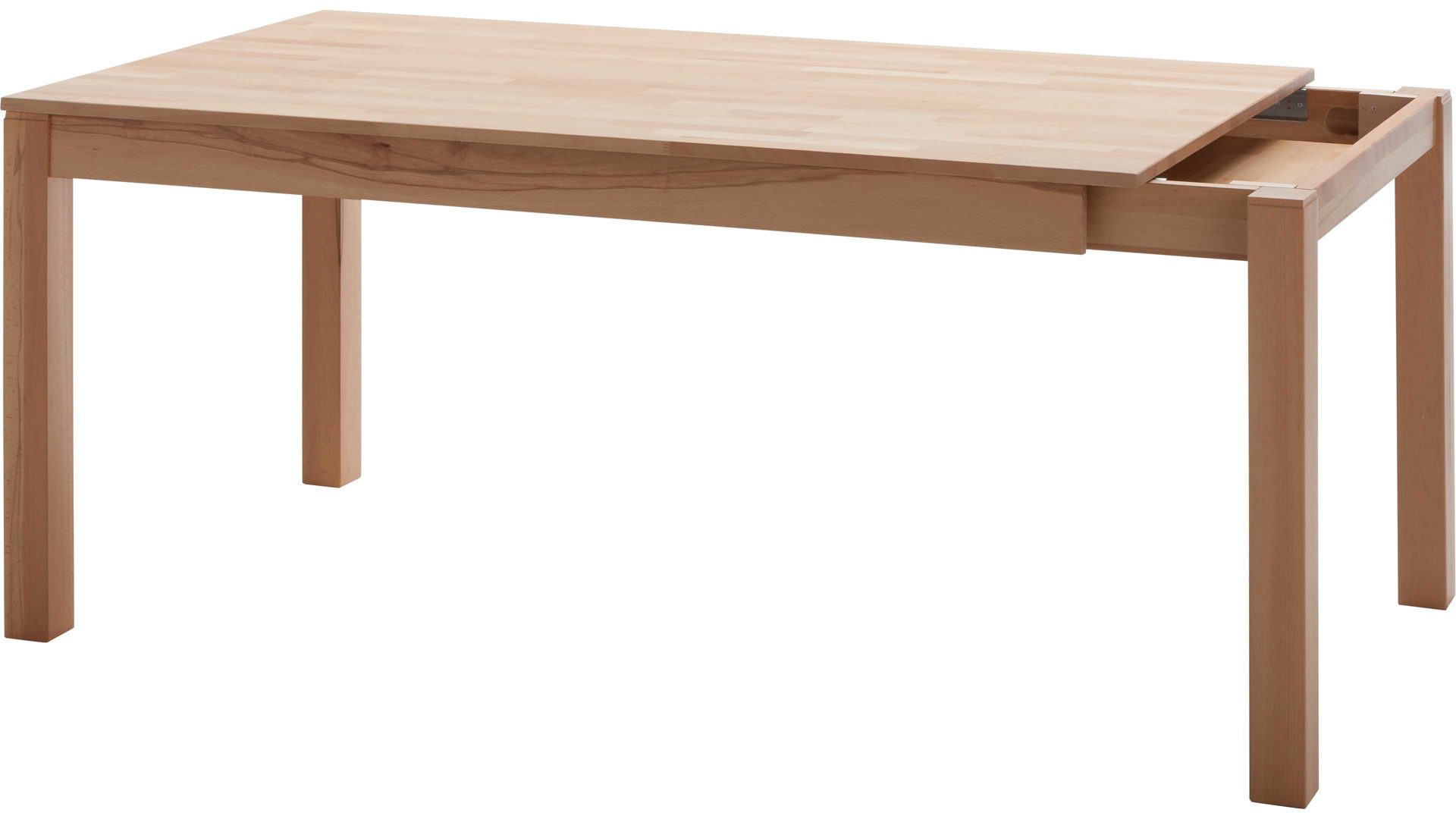 Auszugtisch Standard furniture factory aus Holz in Holzfarben Massivholztisch Fano mit Gestellauszug lackierte Kernbuche – ca. 160–260 x 90 cm