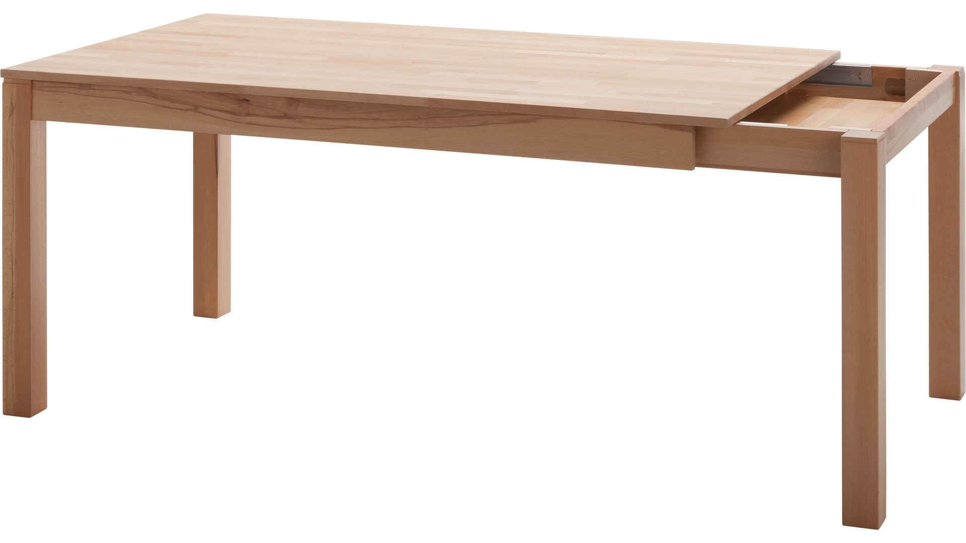 Auszugtisch Standard furniture factory aus Holz in Holzfarben Massivholztisch Fano mit Gestellauszug lackierte Kernbuche – ca. 160–260 x 90 cm