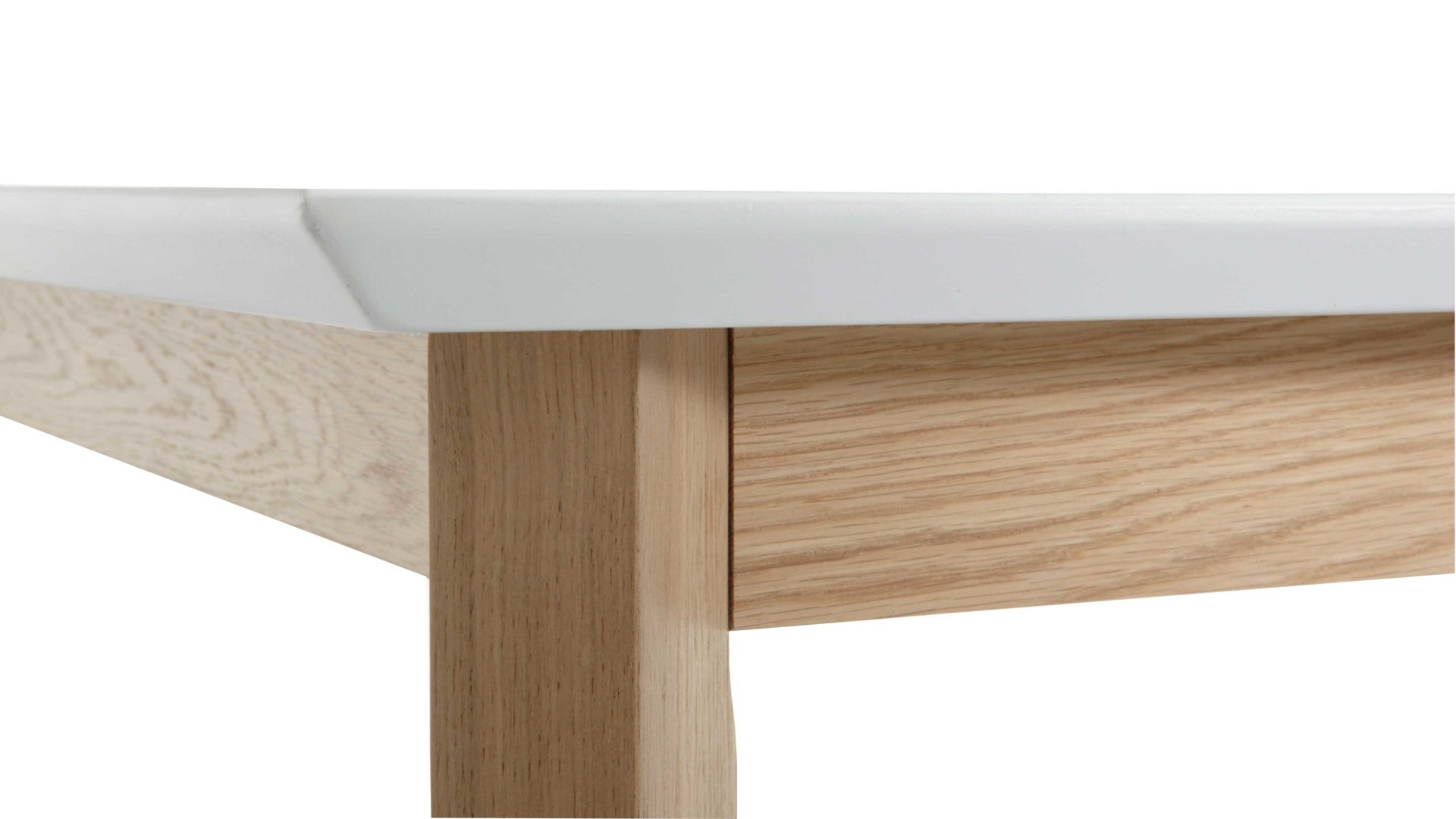 Esstisch Standard furniture factory aus Holz in Weiß Esszimmertisch Bonny Mattweiß & geölte Eiche - ca. 70 x 110 cm