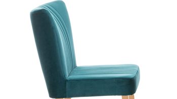 Polsterstuhl Standard furniture factory aus Stoff in Petrol Polsterstuhl bzw. Sitzmöbel Jan petrolfarbener Velours Brussels 707 & Eiche