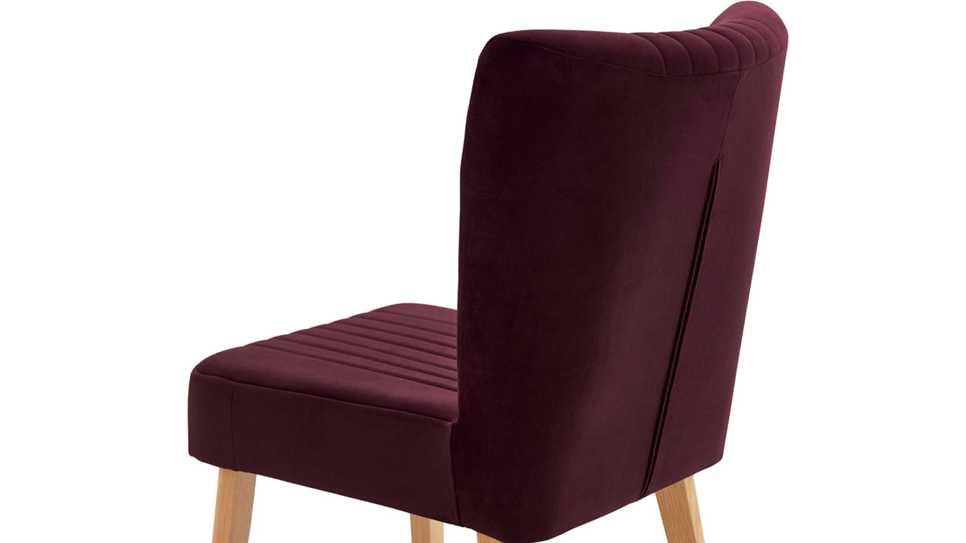Polsterstuhl Standard furniture factory aus Stoff in Dunkelrot Polsterstuhl Jan als Esszimmermöbel einsetzbar chiantifarbener Velours Brussels 36 & Eiche