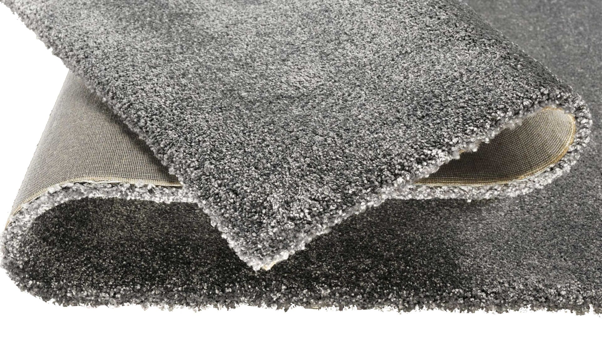 Webteppich Oci aus Kunstfaser in Grau Webteppich Bellevue für Ihre Wohnaccessoires dunkelgraue Kunstfaser – ca. 160 x 230 cm