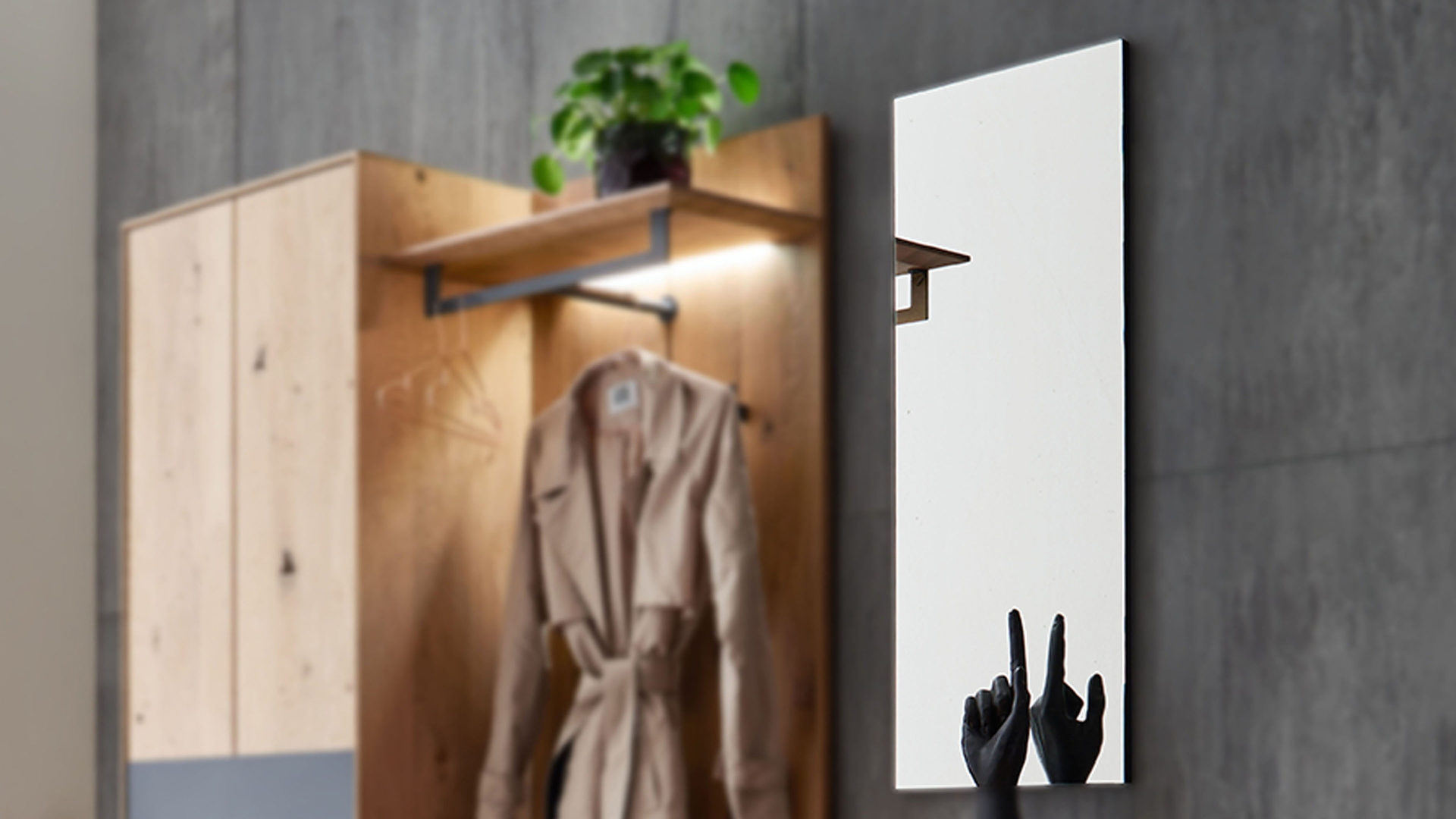 Wandspiegel Hartmann aus Metall in Transparent hartmann Garderobenprogramm Runa - Wandspiegel ca. 37 x 95 x 2 cm