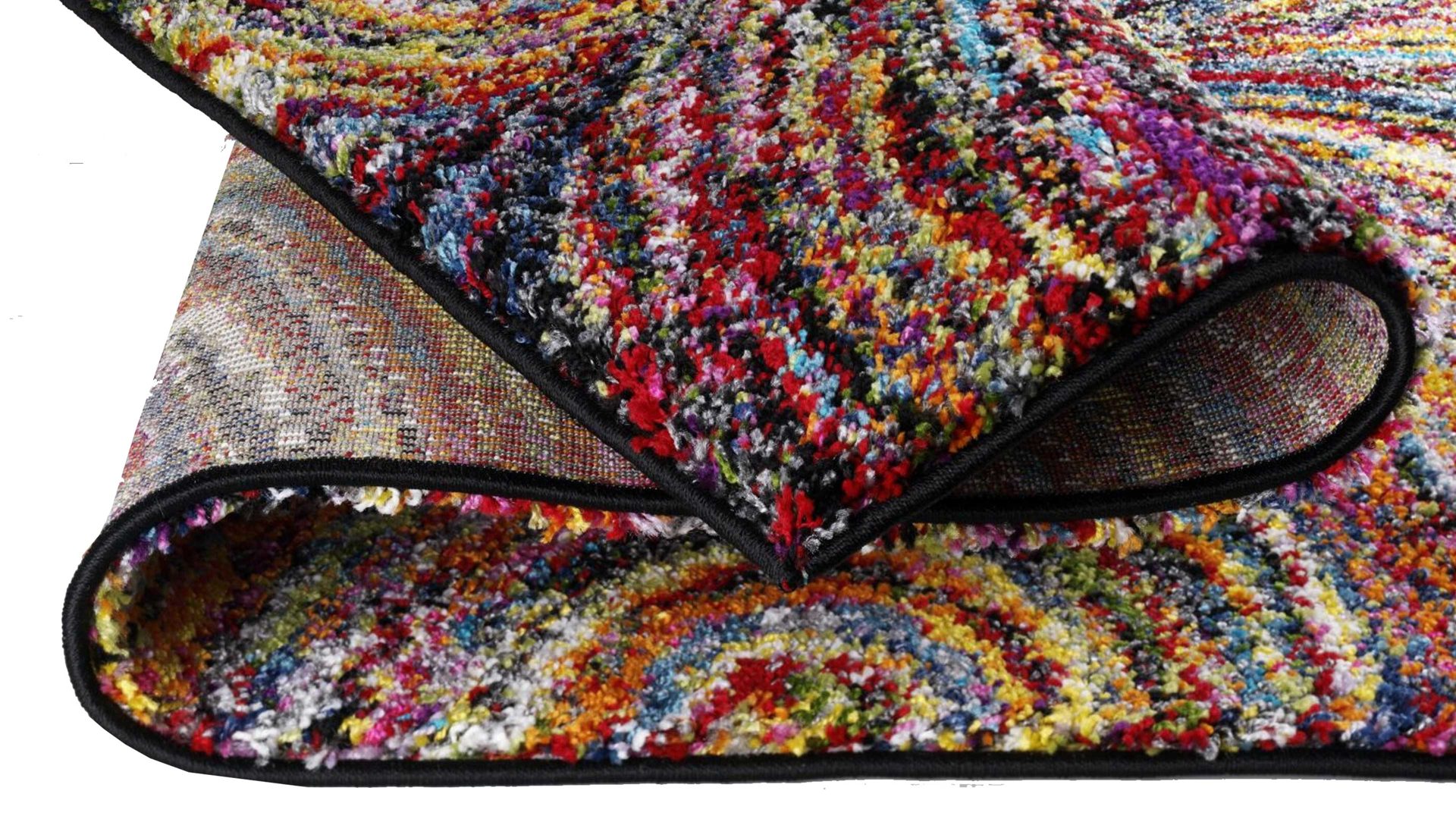 Hochflorteppich Oci aus Kunstfaser in Mehrfarbig Hochflorteppich Sixteen Face multicolorfarbene Kunstfaser – ca. 140 x 200 cm