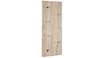 Wandgarderobe Haku aus Holz in Holzfarben Wandgarderobe inklusive Garderobenhaken eichefarbene Kunststoffoberflächen – sieben Haken
