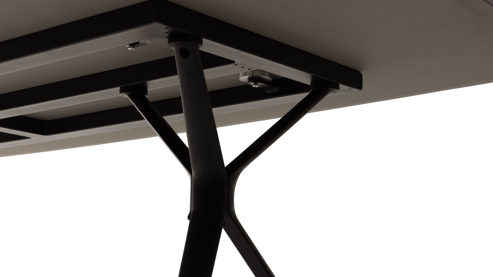 Gartentisch Interliving aus Stein in Grau Interliving Gartenmöbel Serie 7012 - Esstisch gesinterter grauer Stein & anthrazitfarbenes Aluminium - ca. 220 x 100 cm