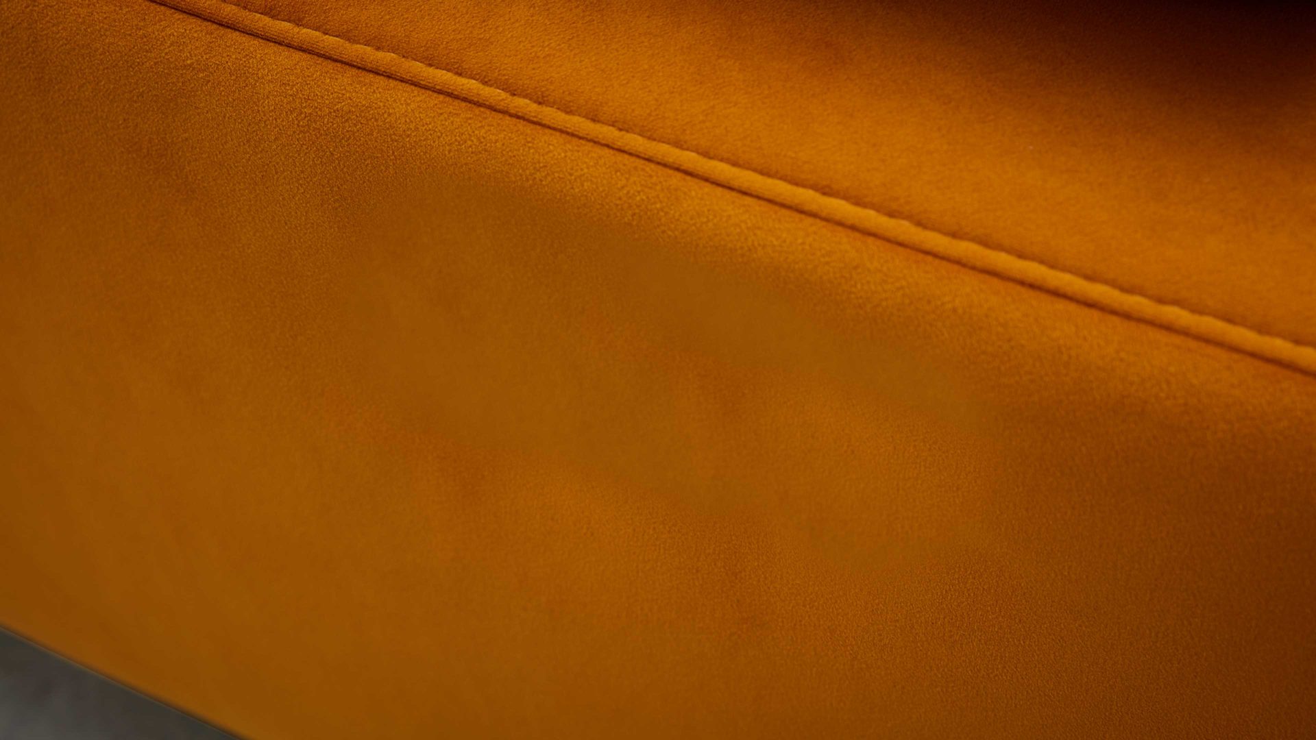 Dreisitzer Interliving aus Stoff in Orange Interliving Sofa Serie 4303 – Dreisitzer curryfarbene Wirkware Salsa - Länge ca. 210 cm