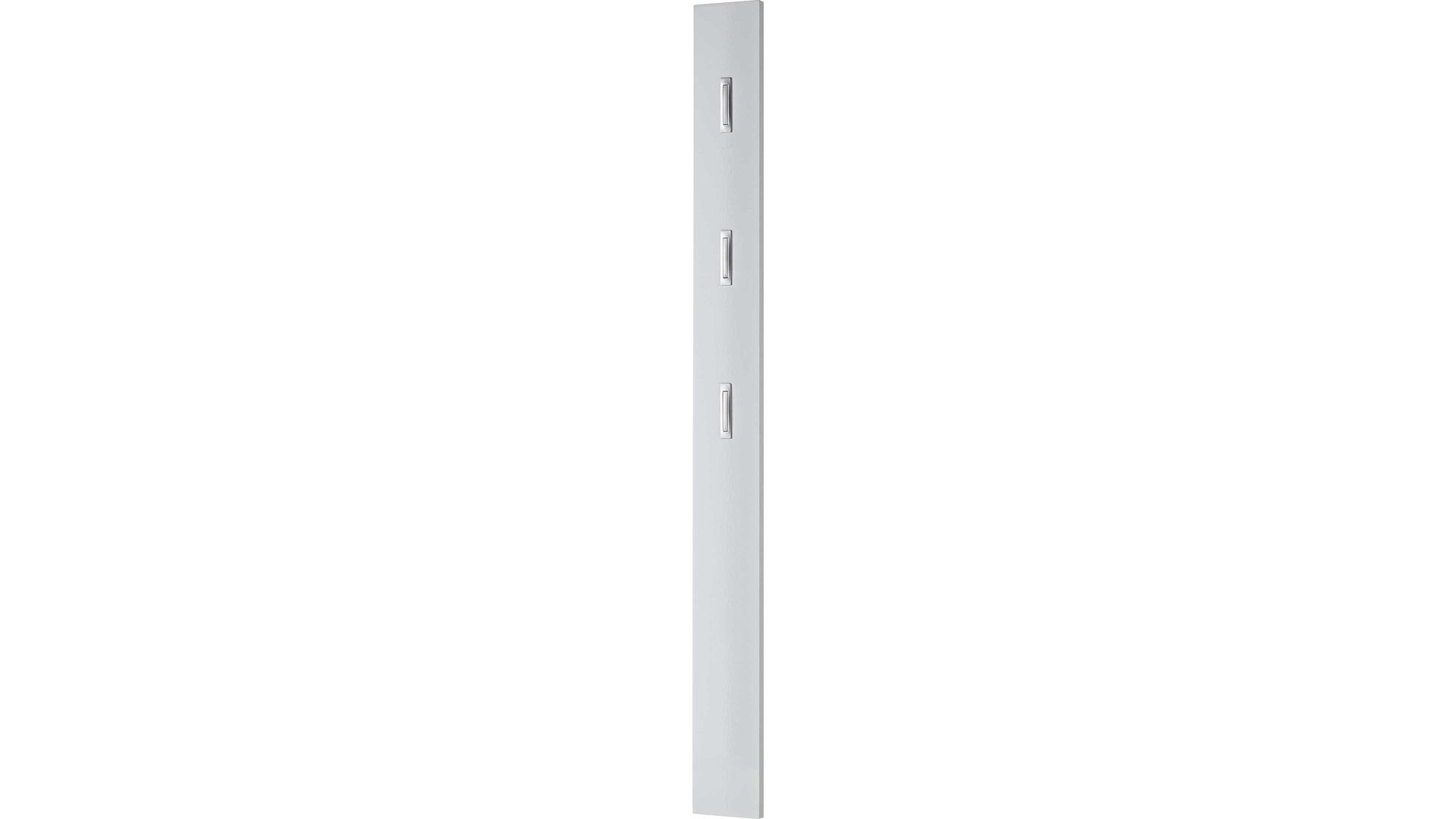 Wandgarderobe Germania i.i. aus Holz in Weiß Wandgarderobe Colorado bzw. Garderobenpaneel weiße Hochglanzoberflächen - drei Klapp-Kleiderhaken