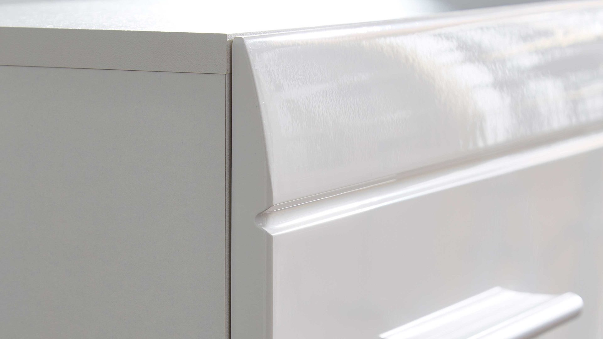 Schuhschrank Germania i.i. aus Holz in Weiß Schuhschrank Adana, ein Dielenmöbel weiße Hochglanzfronten & Kunststoffoberflächen - zwei Türen