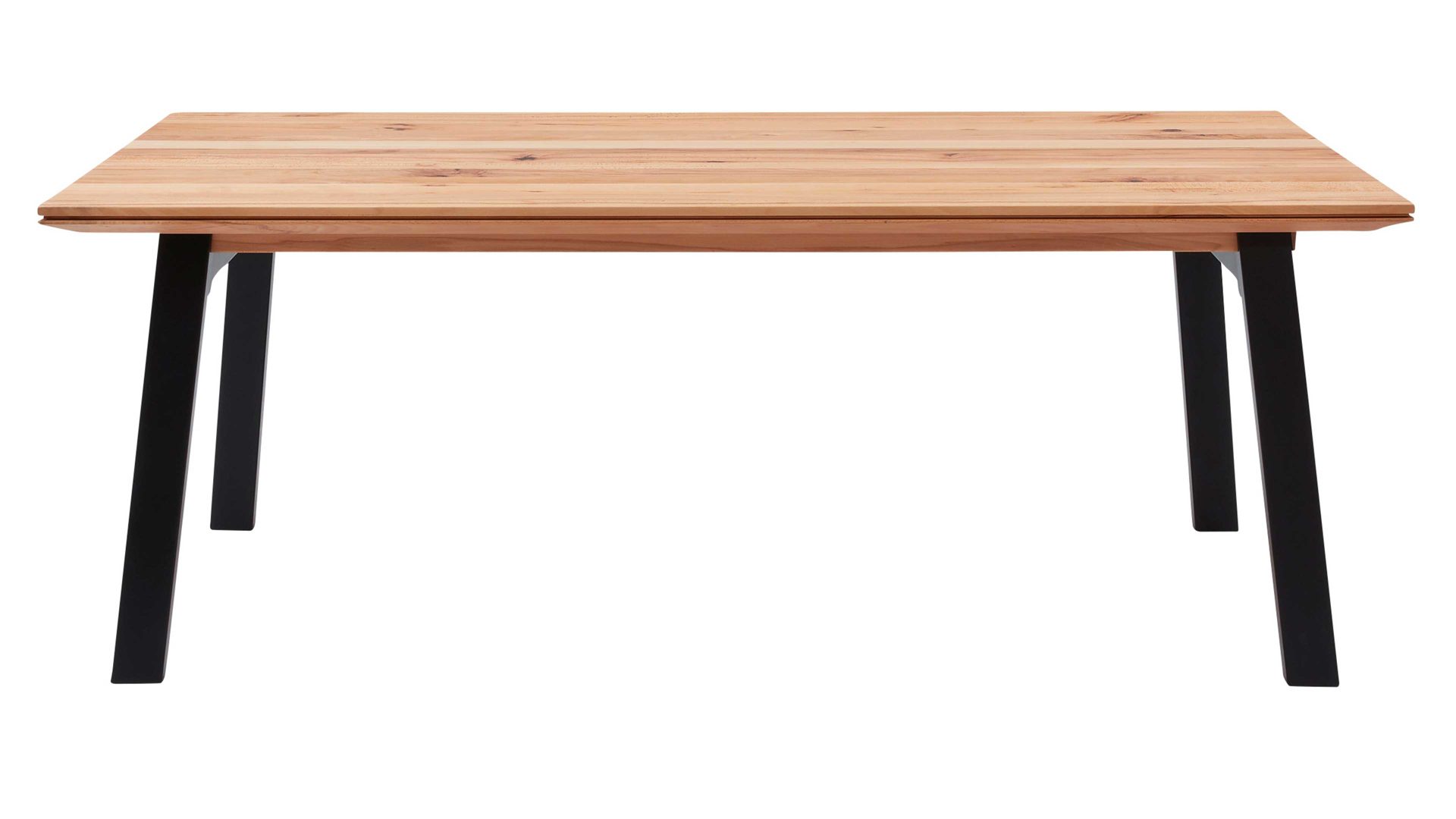Auszugtisch Interliving aus Holz in Holzfarben Interliving Esszimmer Serie 5102 – Auszugtisch Charakter-Kernbuche & schwarzes Eisen – ca. 220-270 x 100 cm