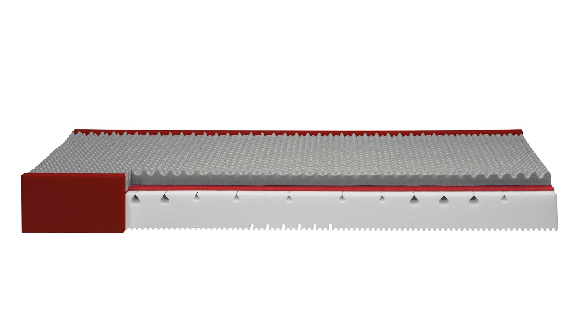 Kaltschaummatratze Interliving aus Stoff in Weiß Interliving Matratze Medikontur 1914 Kaltschaum, H4 – Liegefläche ca. 90 x 200 cm