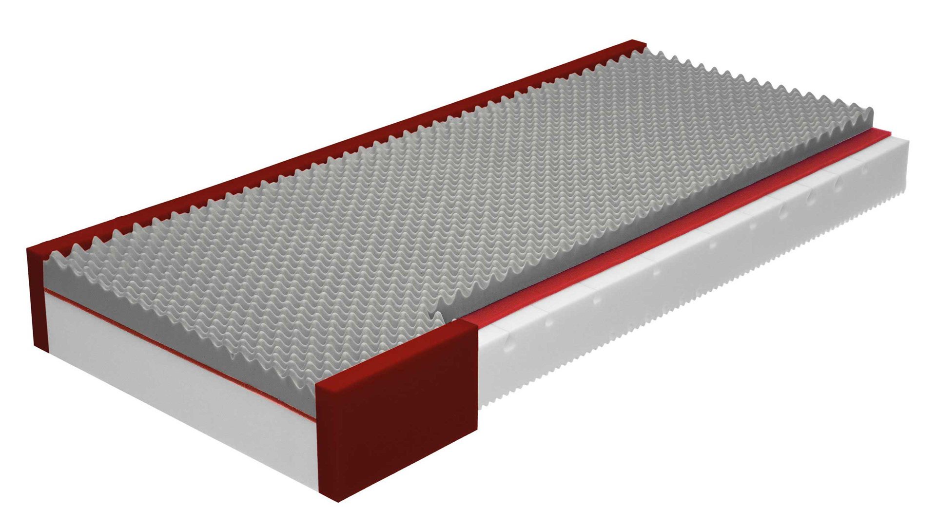 Kaltschaummatratze Interliving aus Stoff in Weiß Interliving Matratze Medikontur 1914 Kaltschaum, H4 – Liegefläche ca. 90 x 200 cm