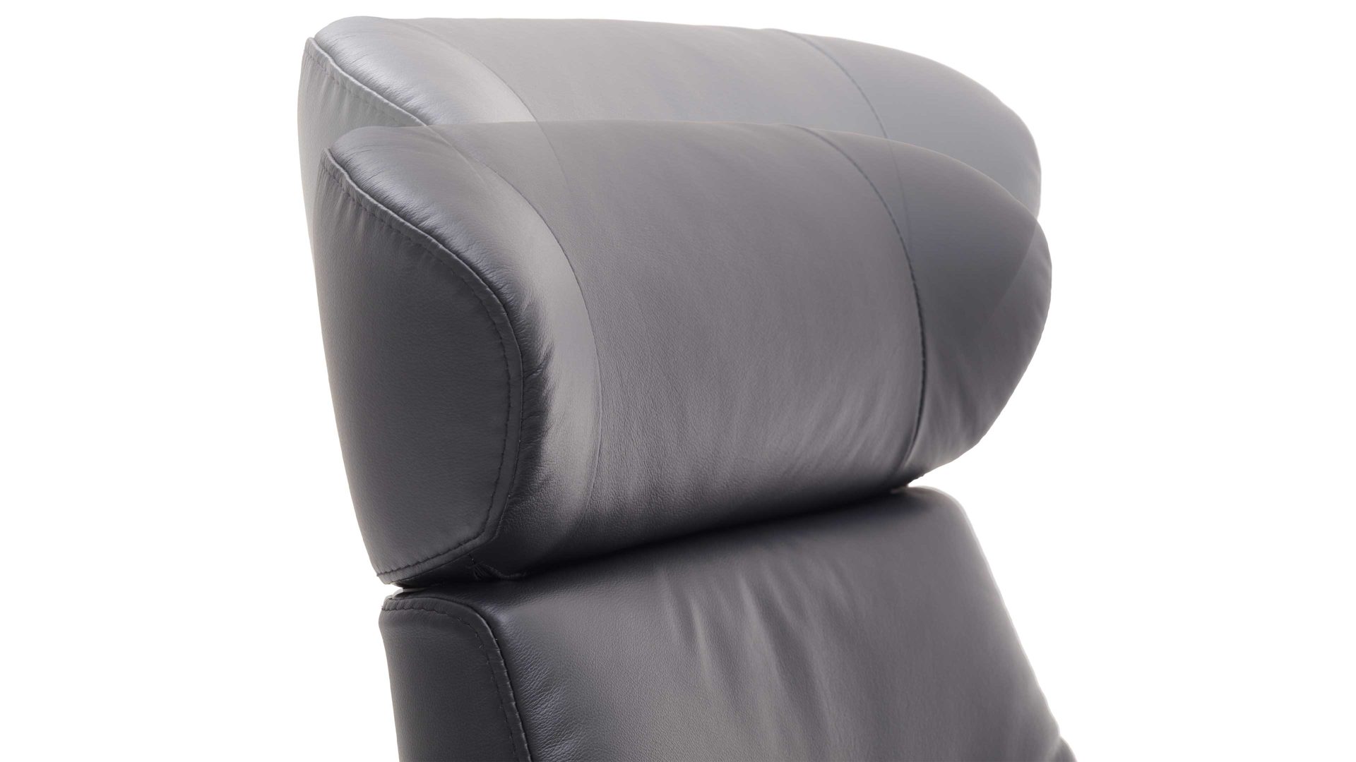 Relaxsessel Conform® aus Leder in Holzfarben CONFORM® Relaxsessel Timeout mit Lederbezug Walnuss-Sitzschale, schwarzes Leder Memo & schwarzes Aluminiumgestell