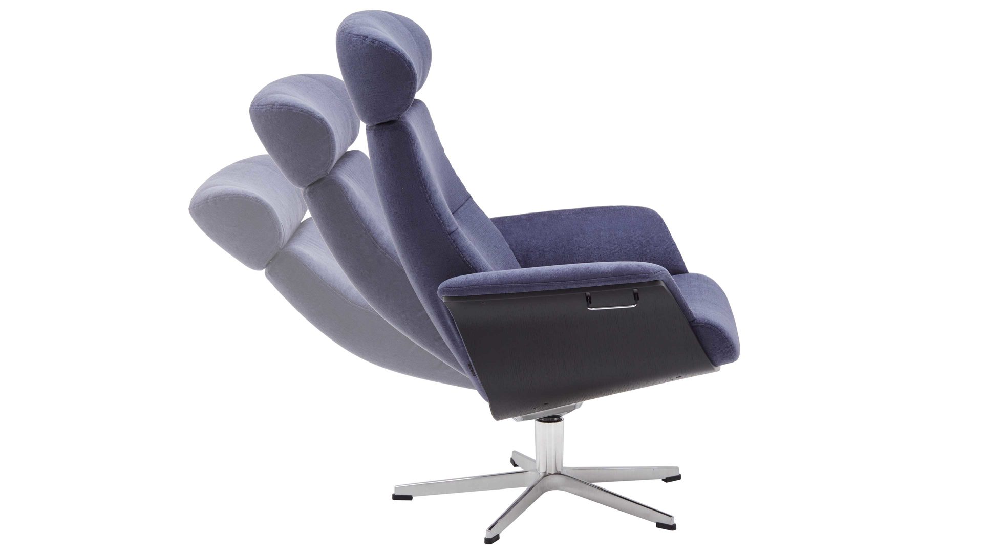 Relaxsessel Conform® aus Stoff in Lila CONFORM® Relaxsessel Timeout blaubeerfarbener Bezug Evita & Aluminiumgestell