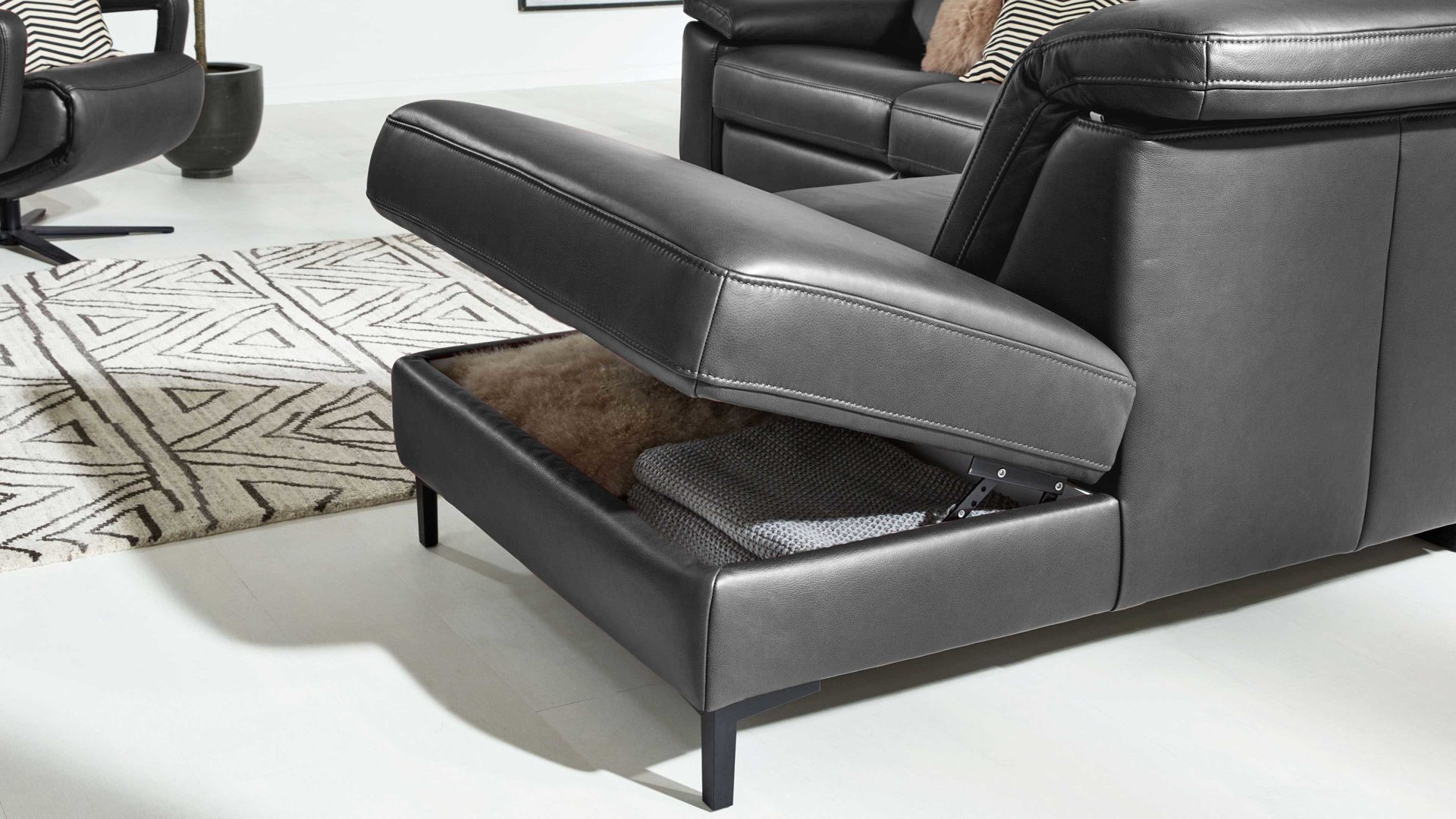Funktion Interliving aus Metall in Transparent Interliving Sofa Serie 4054 – Aufklappfunktion Funktions-Mehrpreis