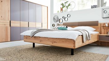 Komplettzimmer Interliving aus Holz in Grau Interliving Schlafzimmer Serie 1015 – Komplettzimmer 1002 Siena & Wildeiche – vierteilig, sechstürig