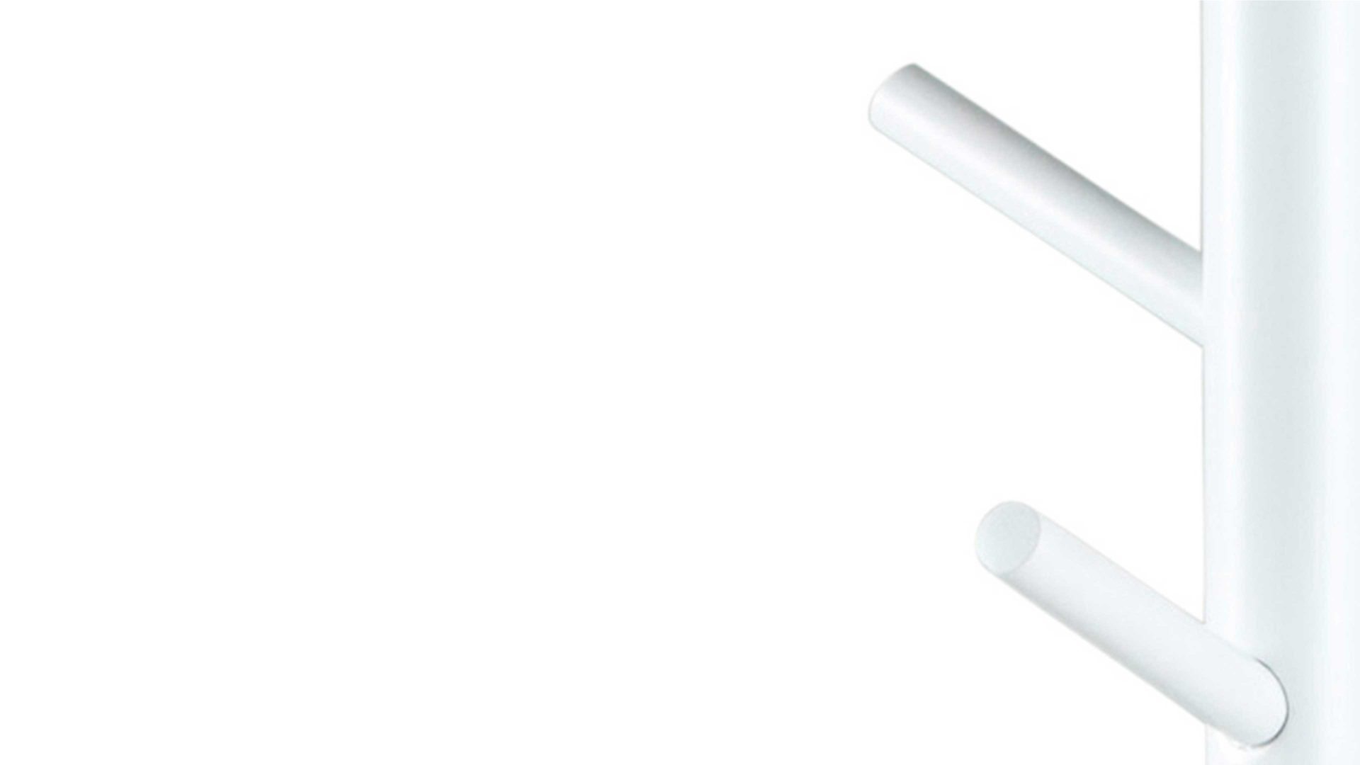 Standgarderobe Actona group aus Holz in Weiß Kleiderständer bzw. Garderobe Bremen mit Kleiderhaken weiß lackiertes Holz – Höhe ca. 177 cm