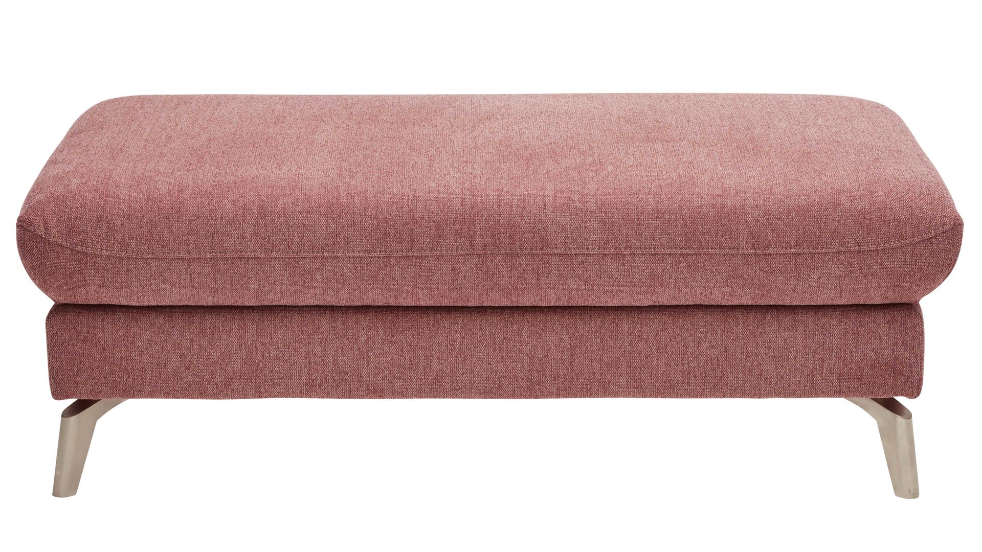 Polsterhocker Interliving aus Stoff in Pink Interliving Sofa Serie 4400 - XXL-Hocker pastellvioletter Bezug GCP 8 - ca. 128 x 67 cm