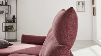 Kopfstütze Interliving aus Stoff in Pink Interliving Sofa Serie 4400 - Kopfstütze pastellvioletter Bezug GCP 8 - Breite ca. 82 cm