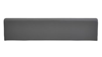 Kissen-Set Interliving aus Stoff in Dunkelgrau Interliving Schlafzimmer Serie 1025 – Kopfteilpolster-Set Länge ca. 72 cm - graphitfarbenes Kunstleder