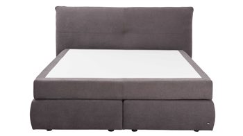 Boxspringbett Interliving aus Stoff in Dunkelgrau Interliving Bettsystem Serie 1414 - Boxspringbett dunkelgrauer Stoffbezug ENF 09 - Liegefläche ca. 180 x 200 cm