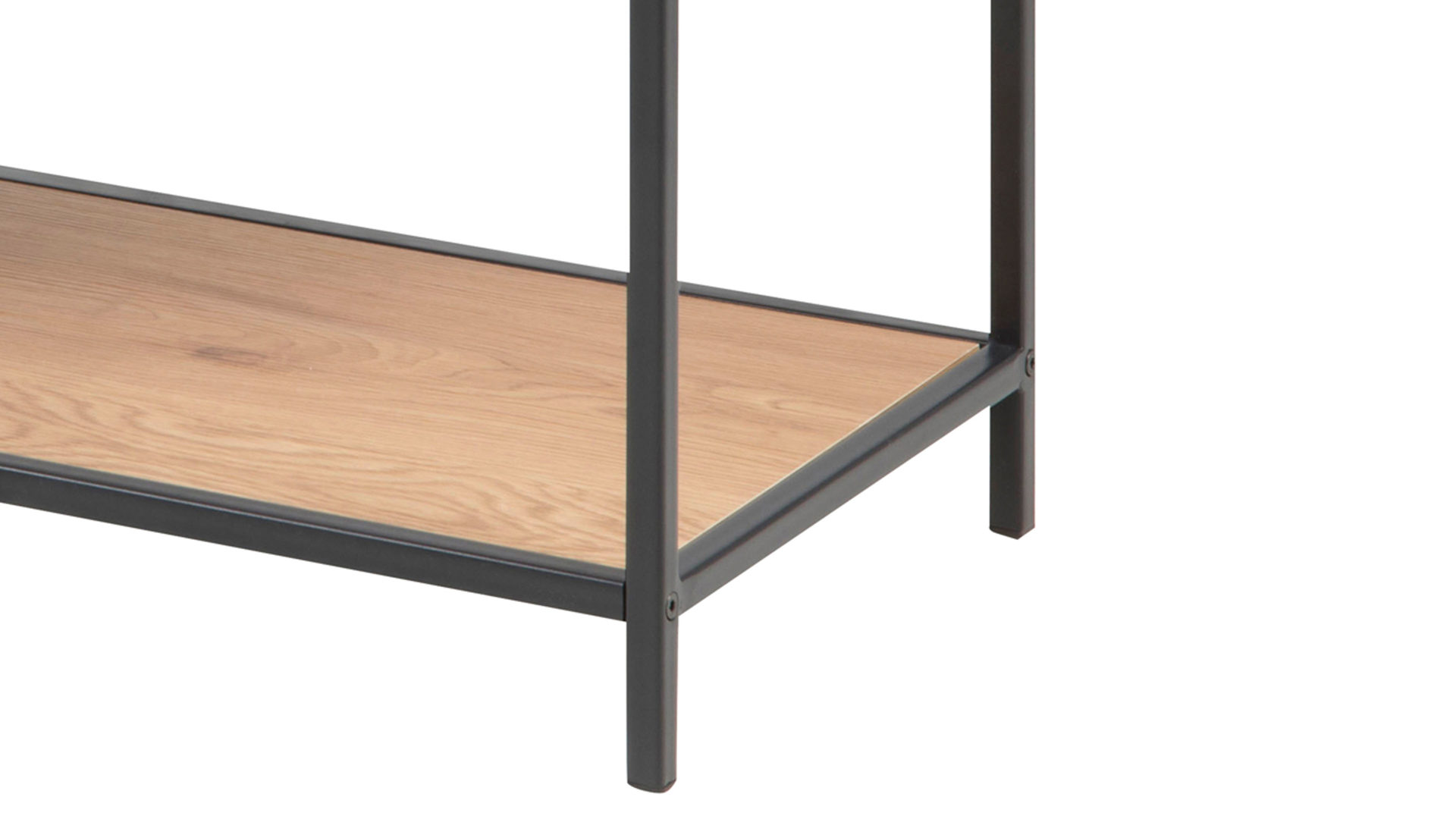 Regal Actona group aus Holz in Holzfarben Regal Seaford im Industrielook als Wohnzimmermöbel Wildeiche & Schwarz - ca. 114 x 78 cm