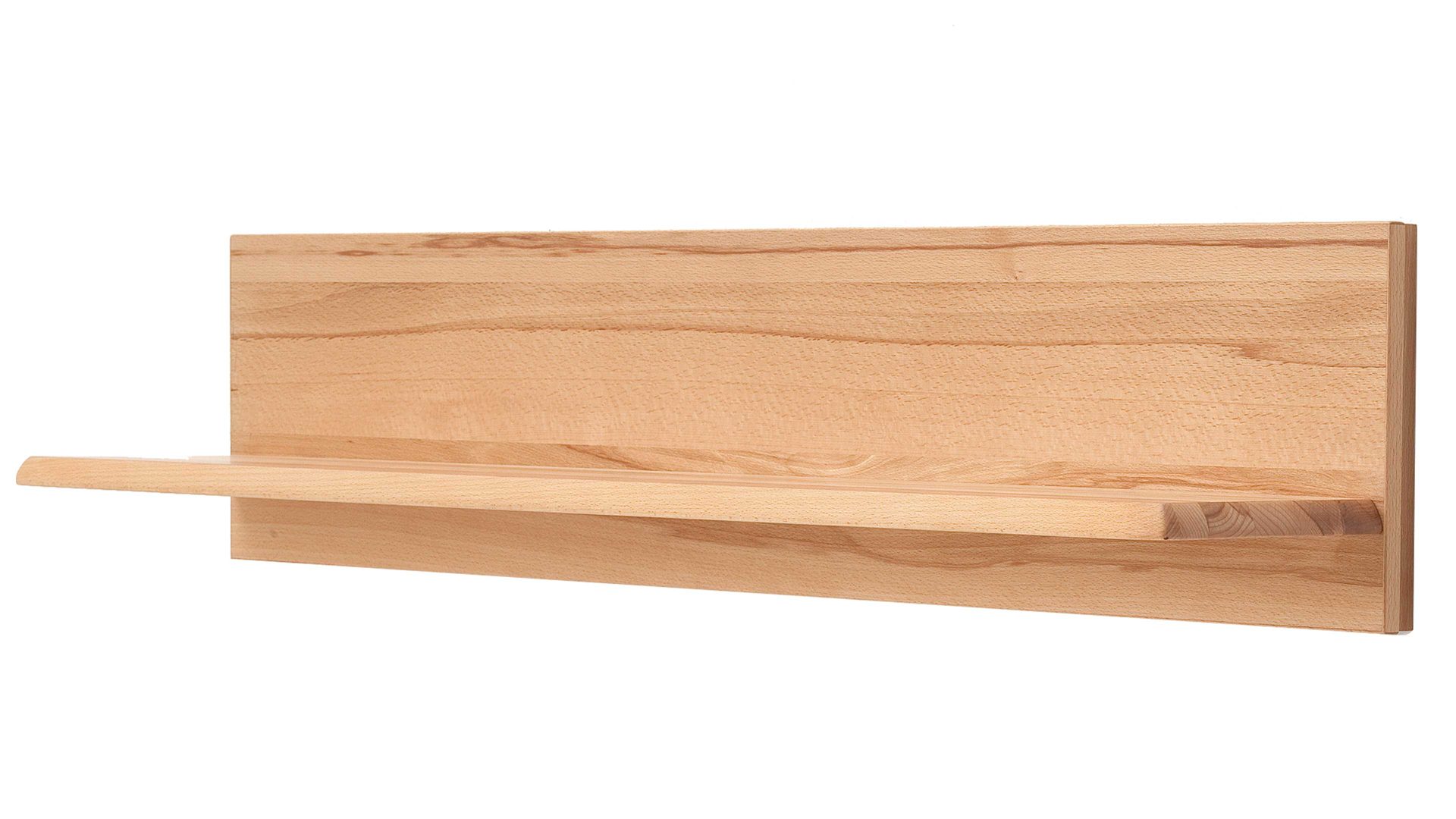 Wandregal Mca direkt aus Holz in Holzfarben Wohnprogramm Sena - Wandboard mit Rückwand - Wandregal geölte Kernbuche – Länge ca. 110 cm