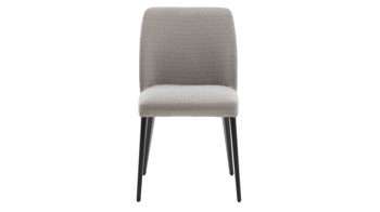 Polsterstuhl Interliving aus Stoff in Grau Interliving Esszimmer Serie 5110 - Polsterstuhl silberfarbener Bezug Calvin & ebenholzfarbene Holzfüße