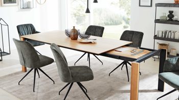 Auszugtisch Interliving aus Holz in Holzfarben Interliving Esszimmer Serie 5110 - Auszugtisch T0701 Eiche natur - ca. 200 - 300 x 100 cm