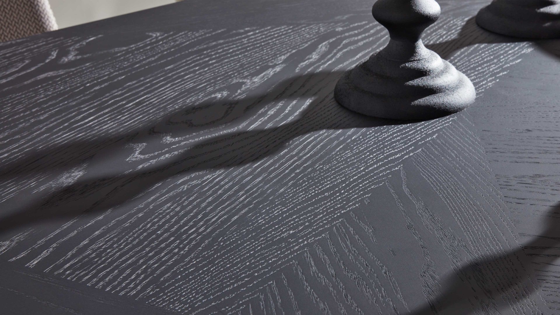 Esstisch Interliving aus Holz in Schwarz Interliving Esszimmer Serie 5110 - Esstisch mattschwarzes Eichefurnier - ca. 240 x 100 cm