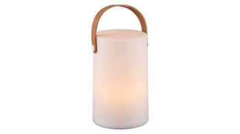 Tischleuchte Reality leuchten aus Kunststoff in Weiß RL Outdoor-Tischleuchte Aruba weißer Kunststoff - Höhe ca. 20 cm