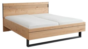 Komplettzimmer Interliving aus Holz in Grau Interliving Schlafzimmer Serie 1024 – Komplettzimmer Design 25, vierteilig - Taupe & Balkeneiche
