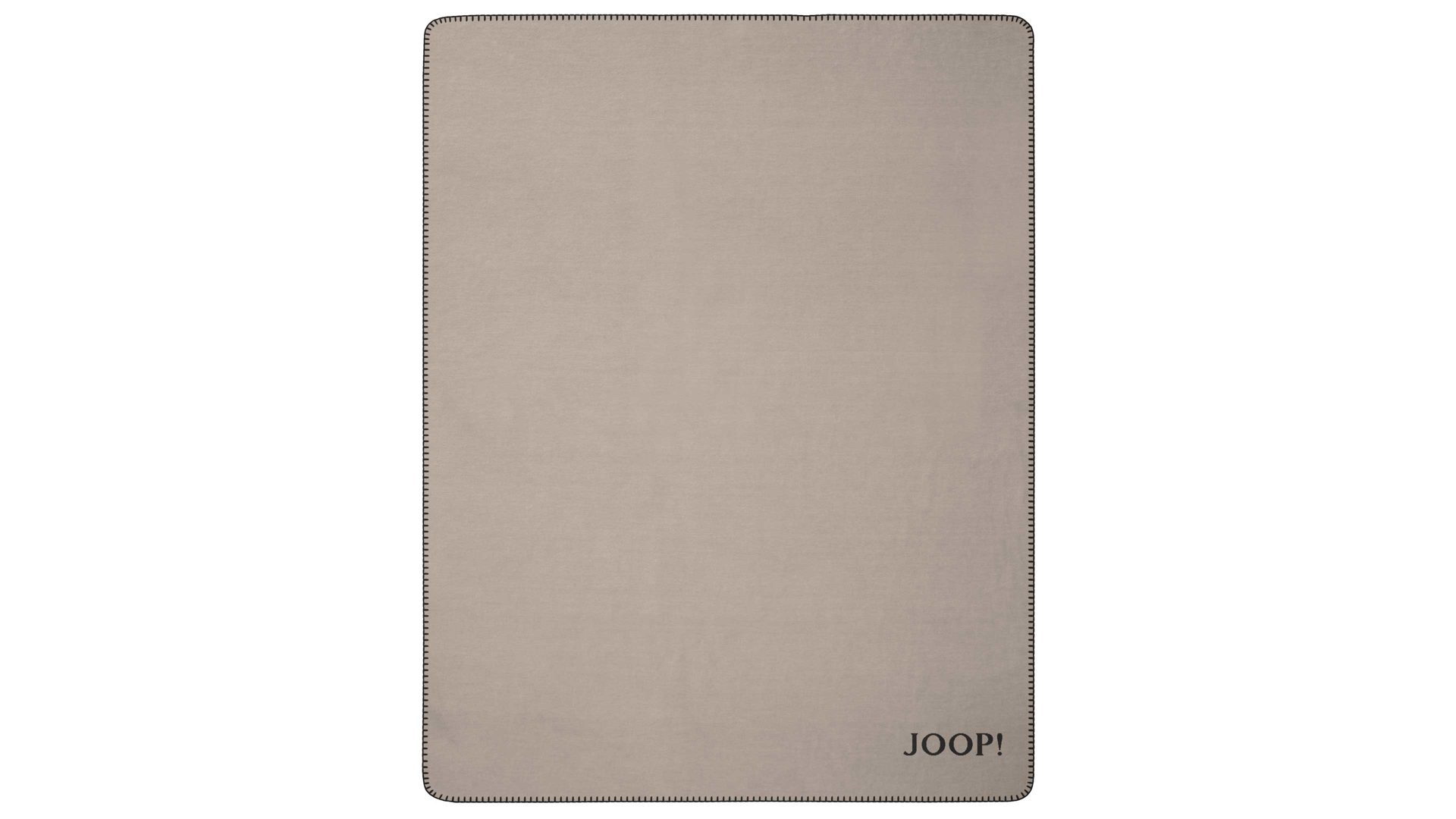 Wohndecke Biederlack® aus Stoff in Natur JOOP! Wohndecke Uni Doubleface Stein & Anthrazit – ca. 150 x 200 cm