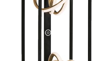 Stehleuchte Fh fischer & honsel aus Metall in Schwarz FH Stehleuchte Gisi Schwarz & Gold - Höhe ca. 130 cm